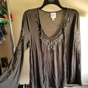 Knox rose embroidered long sleeve